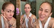52-letnia Jennifer Lopez promuje kosmetyki autorskiej marki, prezentując twarz BEZ MAKIJAŻU (ZDJĘCIA)