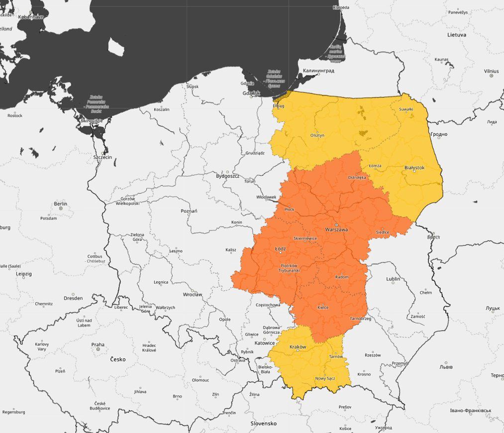 IMGW wydało alerty także na niedzielę