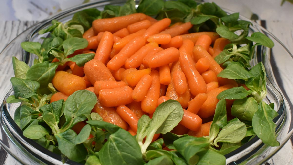 Glazurowane mini marchewki