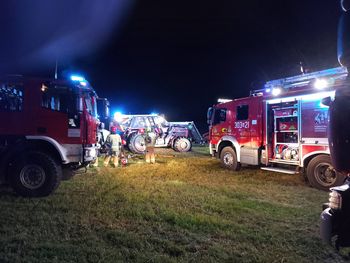 Dramat na polu pod Olsztynem. Zjechały się służby