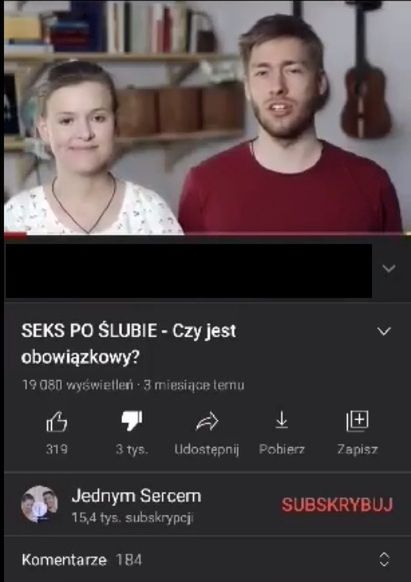 Para katolickich YouTuberów poucza w sprawach seksu