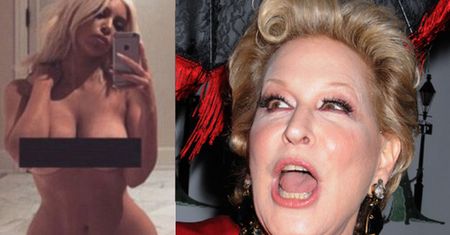 Bette Midler o zdjęciu nagiej Kim: "Następnym razem połknie kamerę i pokaże zawartość jelit"