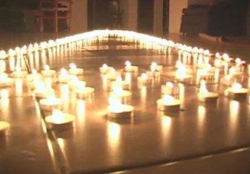 Trójwymiarowa iluzja ze świeczek (wideo)
