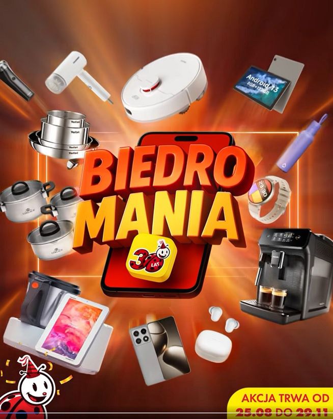 Grafika opisująca nową promocję Biedronki