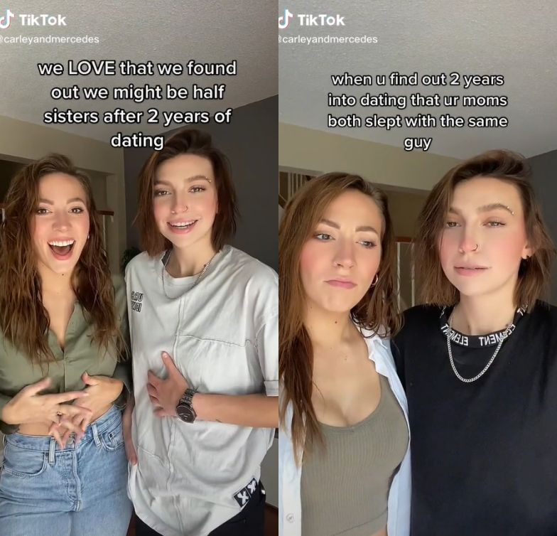 Będące parą tiktokerki mogą być siostrami?