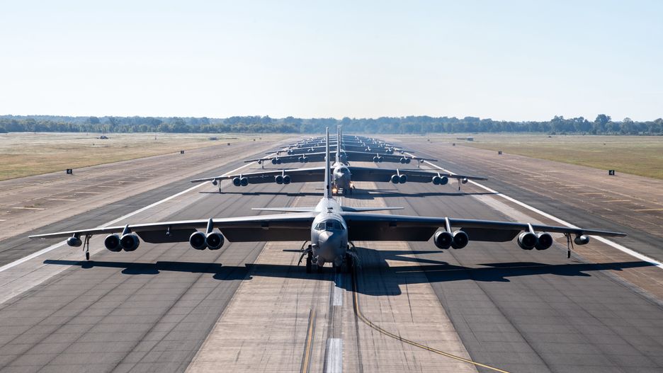 B-52H podczas "marszu słoni" - Barksdale Air Force Base