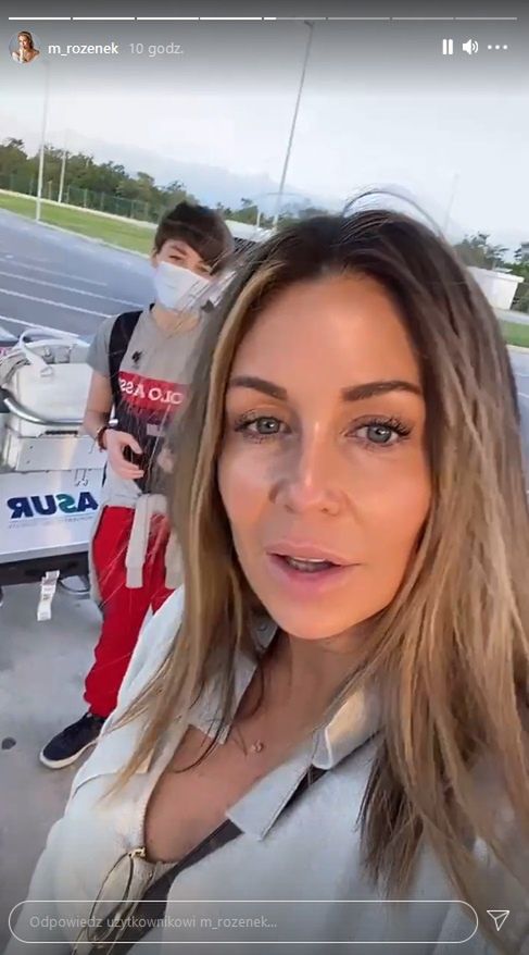 Małgorzata Rozenek z rodziną i całą ekipą ląduje w Meksyku