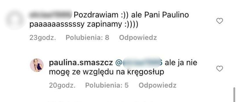 Paulina Smaszcz odpowiada internautom