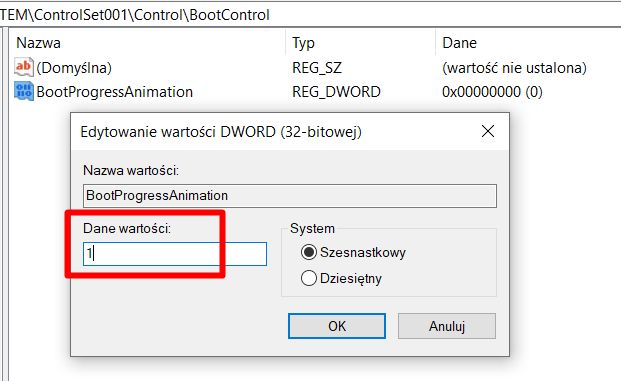 Włączenie nowej animacji wymaga dodania wpisu w rejestrze systemu, fot. Oskar Ziomek.