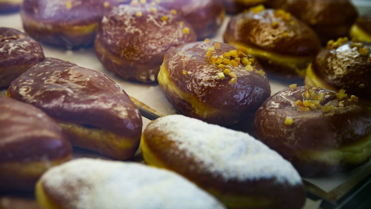 Donuts On Fat Thursday In Krakow
Donuts are being sold in a donut shop on Fat Thursday in Krakow, Poland, on February 7. Fat Thursday is celebrated on the last Thursday before Lent, marking the beginning of the final week of Carnival. This year, it falls on February 8. Traditionally, it is a day when people indulge in fatty snacks and sweets, with donuts being the most popular choice. (Photo by Klaudia Radecka/NurPhoto via Getty Images)
NurPhoto
confectionery, donut, donut shop, donuts, frying, seller, shop, snacks, sugar, sweet, sweets, february 07, last thursday before lent, carnival, february 8, fatty snacks, klaudia radecka, nurphoto, carnival week, polish traditions, cultural events, pastry, feasting, pre-lenten festivities, polish cuisine, dessert, food culture, national customs, seasonal celebration, bakery goods, culinary practices, polish holidays, food photography.