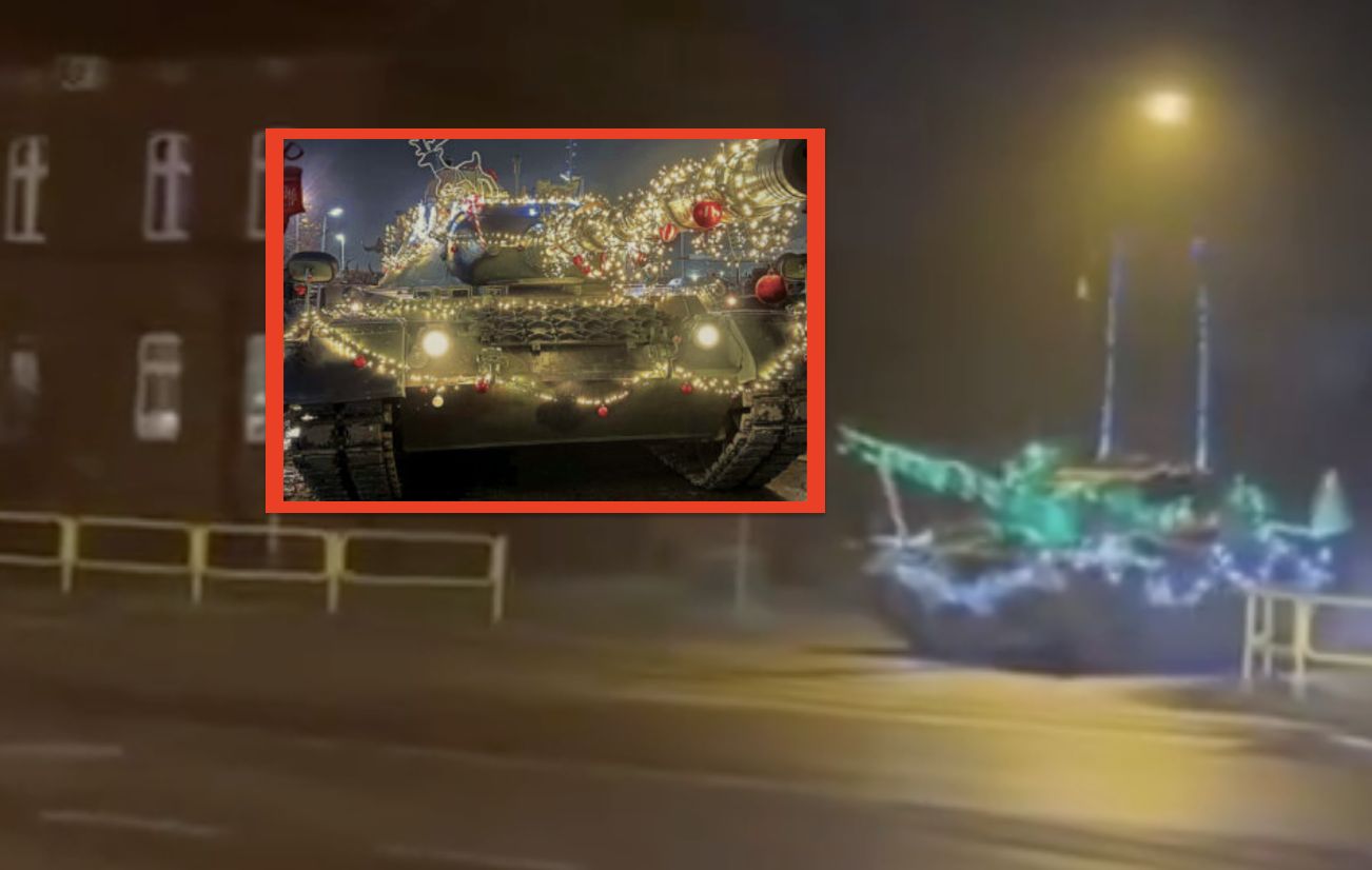 Świąteczny kamuflaż. Niecodzienny widok na ulicach Zabrza