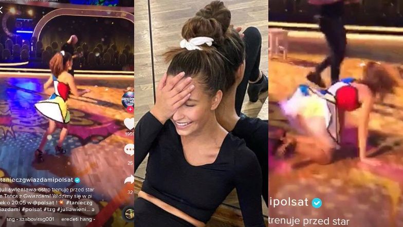 Julia Wieniawa przewróciła się na parkiecie