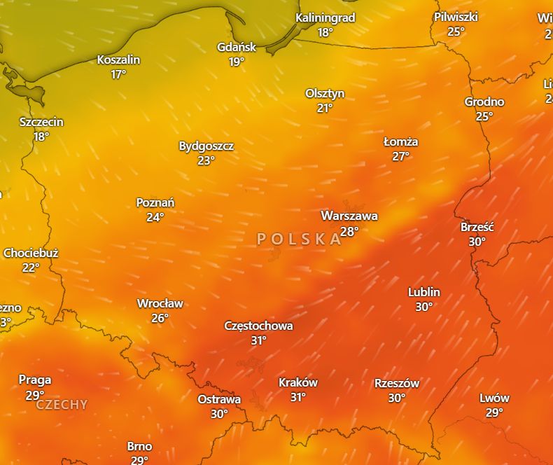 W środę temperatura w wielu miejscach przekroczy 30 stopni Celsjusza