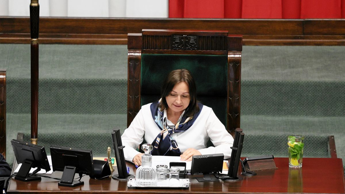 Wicemarszałkini Monika Wielichowska podczasupomniała posłów PiS 