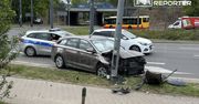 Warszawa: Pijany uderzył w latarnię na Rondzie Żaba