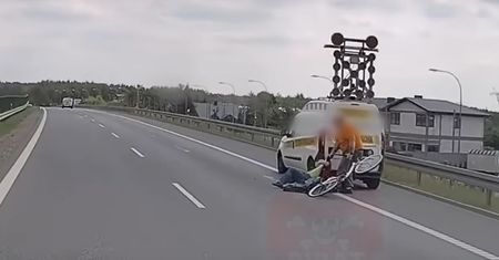 Pracownik służby drogowej wyeliminował rowerzystę. Nadużycie?