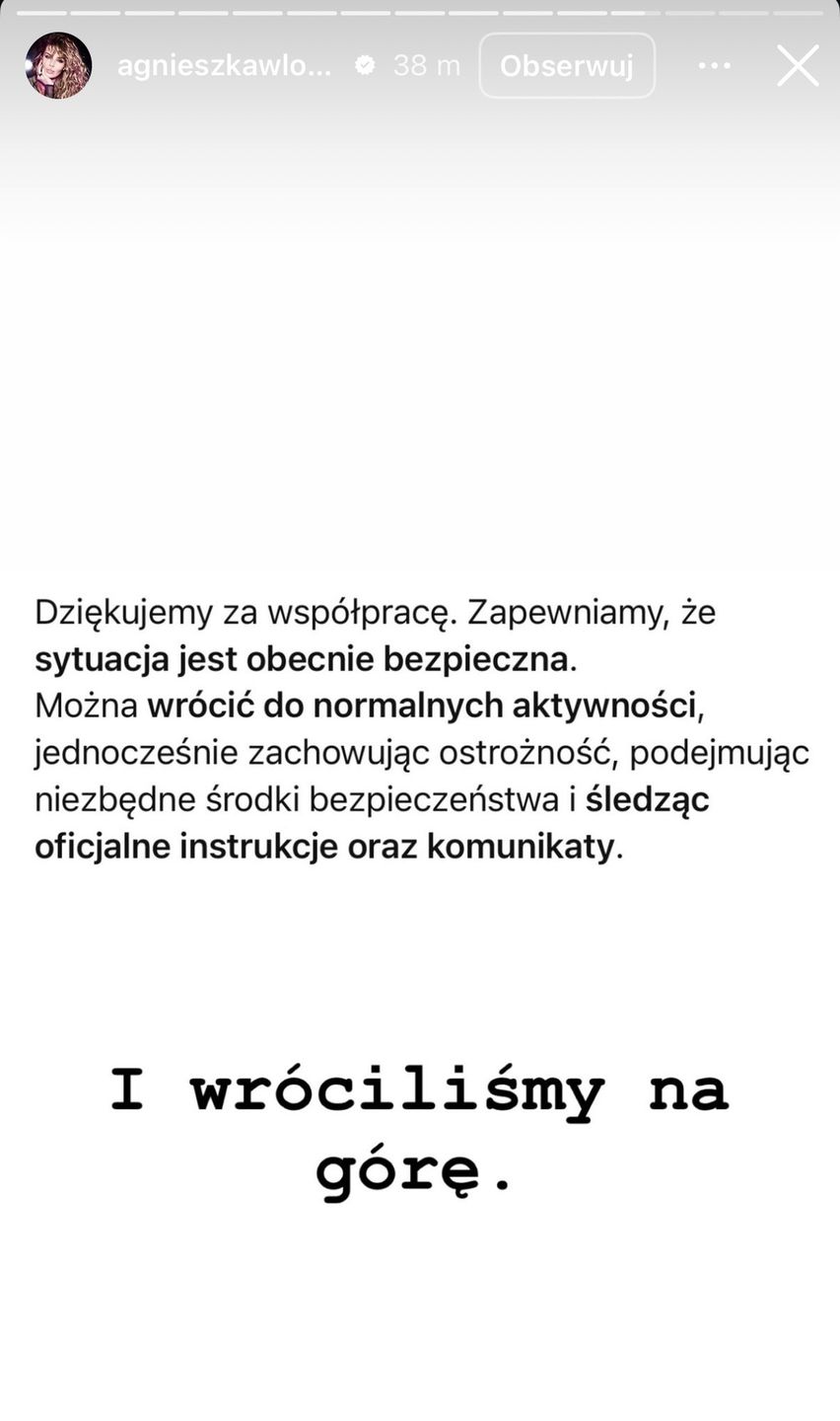 Agnieszka Kaczorowska relacjonuje wydarzenia w Dubaju 