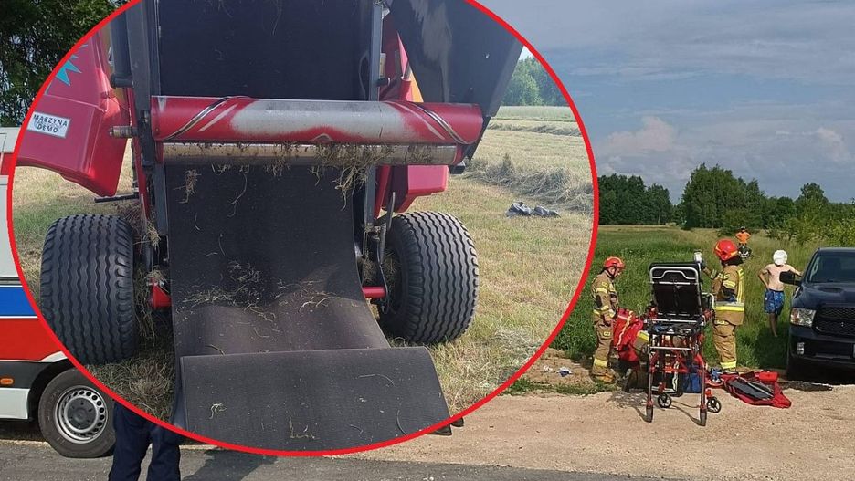 Wypadek podczas prac polowych w rejonie Bielska Podlaskiego