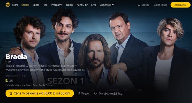 Premierowe seriale w Polsat Box Go za dodatkową opłatą dla abonentów Polsat Box