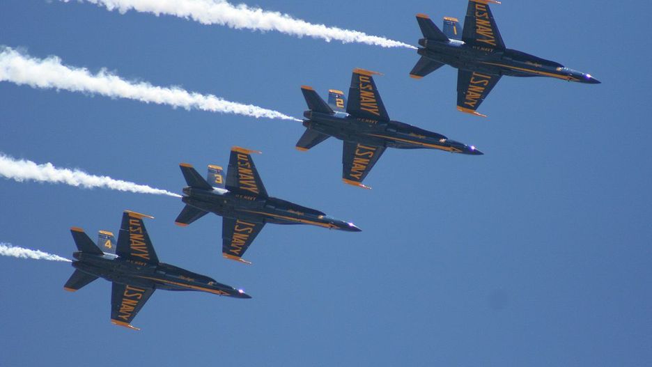 Myśliwce F/A-18C w eskadrze Blue Angels