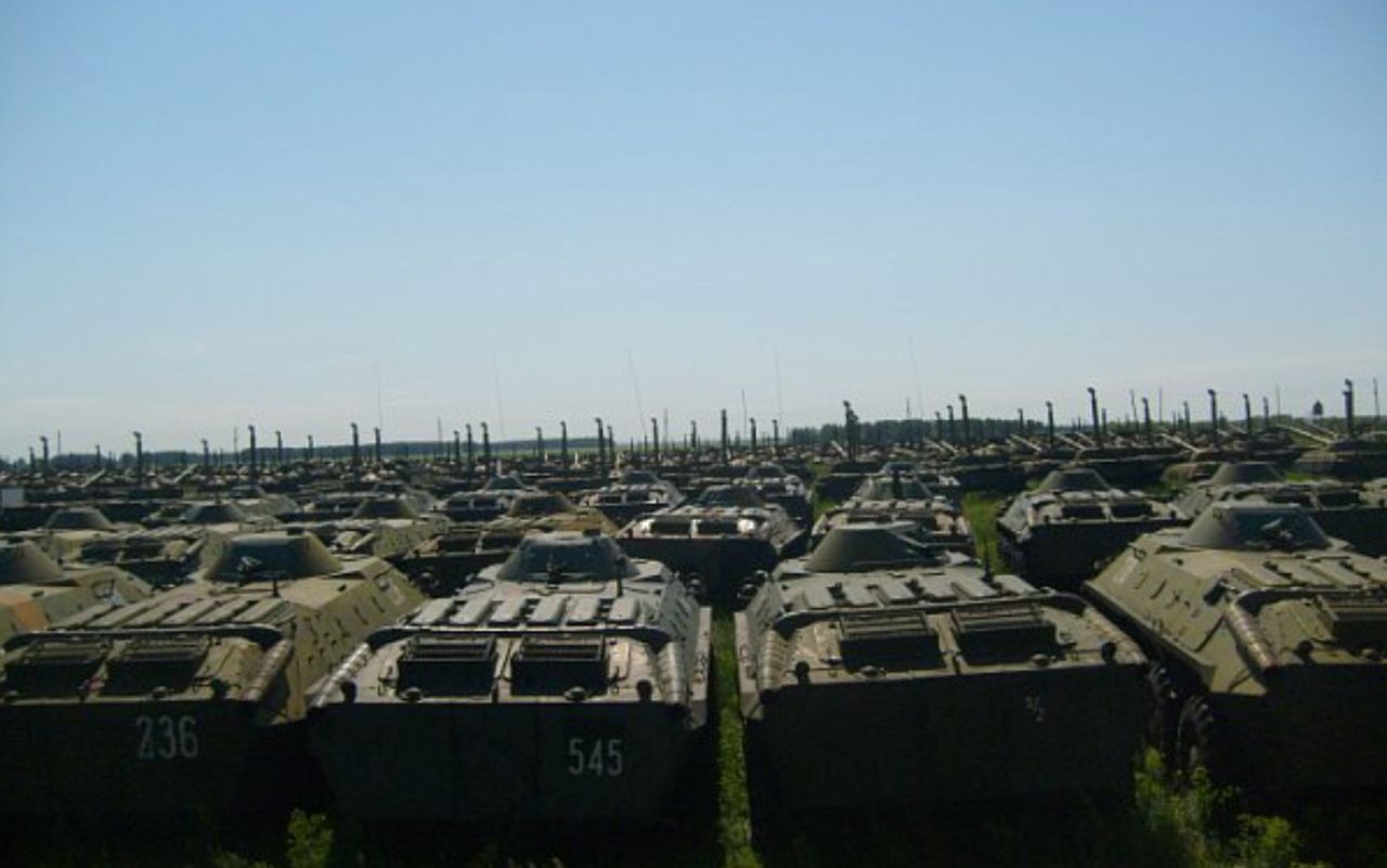 BTRs in Russia - a stock photo