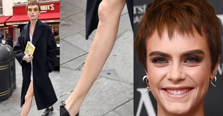 PRZERAŹLIWIE CHUDA Cara Delevingne w nowej fryzurze promuje w Londynie swoją powieść! (FOTO)