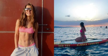 Anna Lewandowska znów kusi w bikini. Dumnie zaprezentowała się na SUP-ie