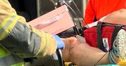 Koszmarny wypadek na rowerze. Interweniowała straż pożarna