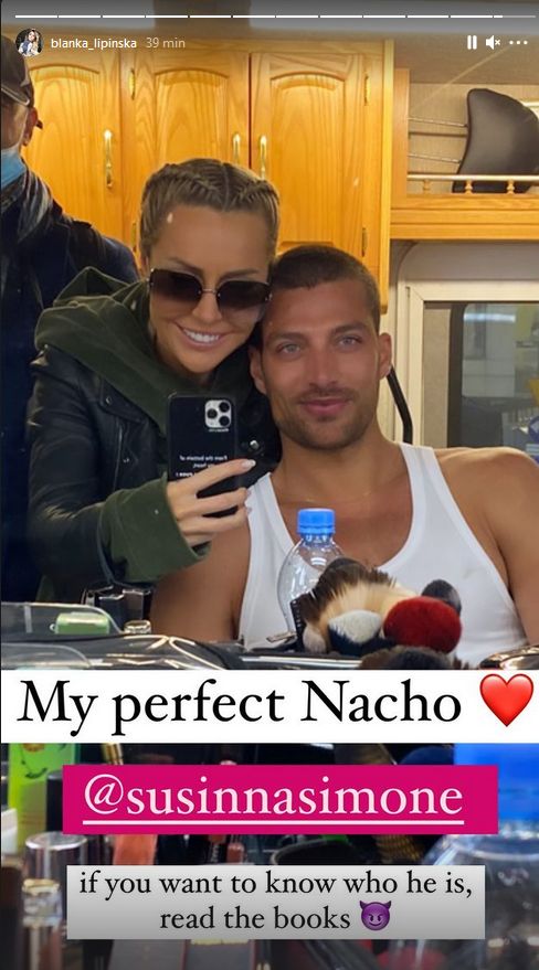 Blanka Lipińska i odtwórca roli Nacho