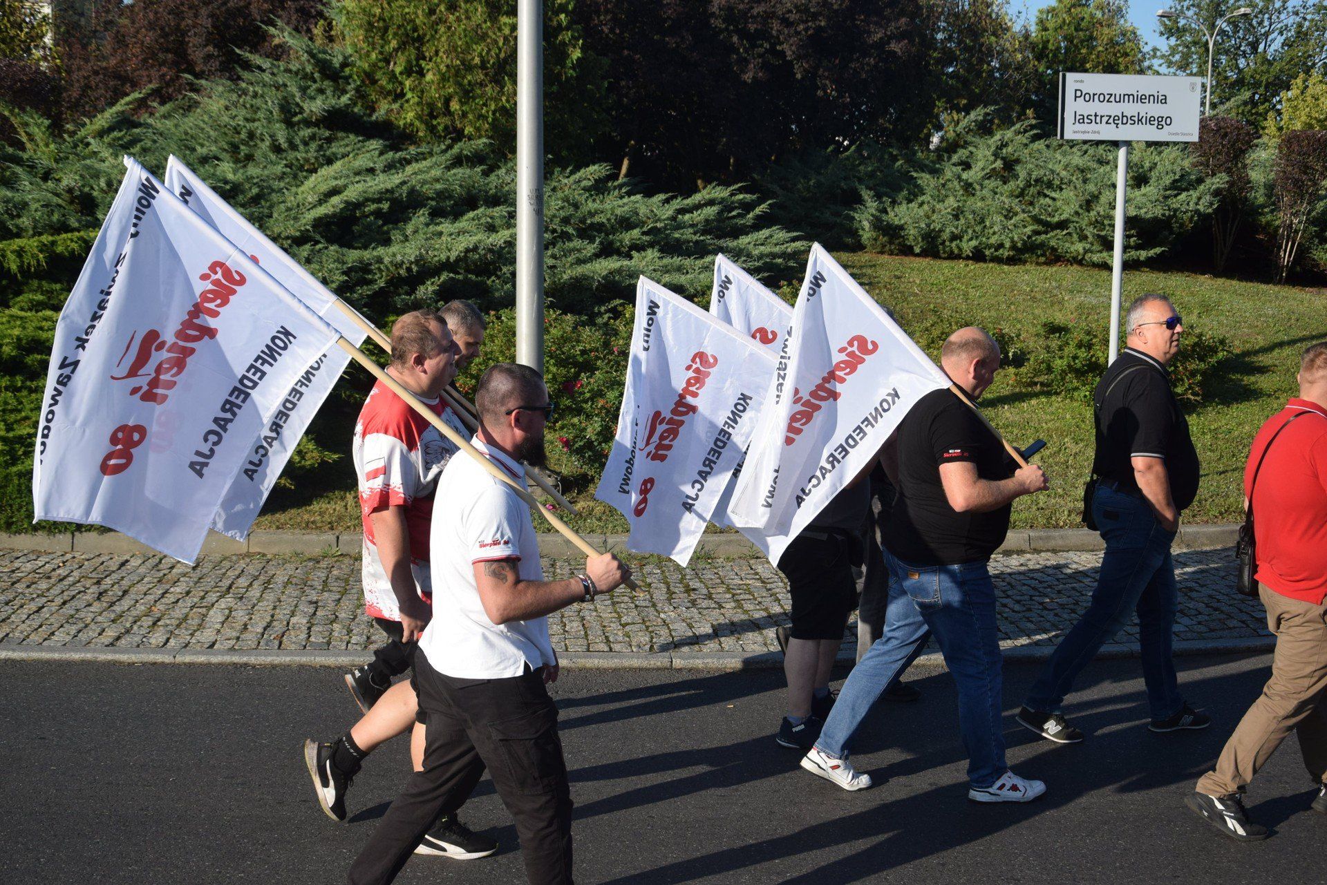 Protest związkowców w Jastrzębiu