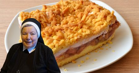 Siostra Anastazja piecze wyborne ciasto z bezą. Idealnie pasuje na święta