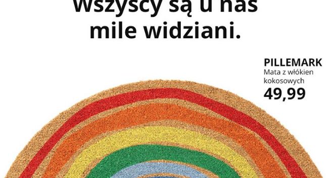 Tęczowy dywan w IKEA. "W Polsce trzeba mieć odwagę na taką akcję"