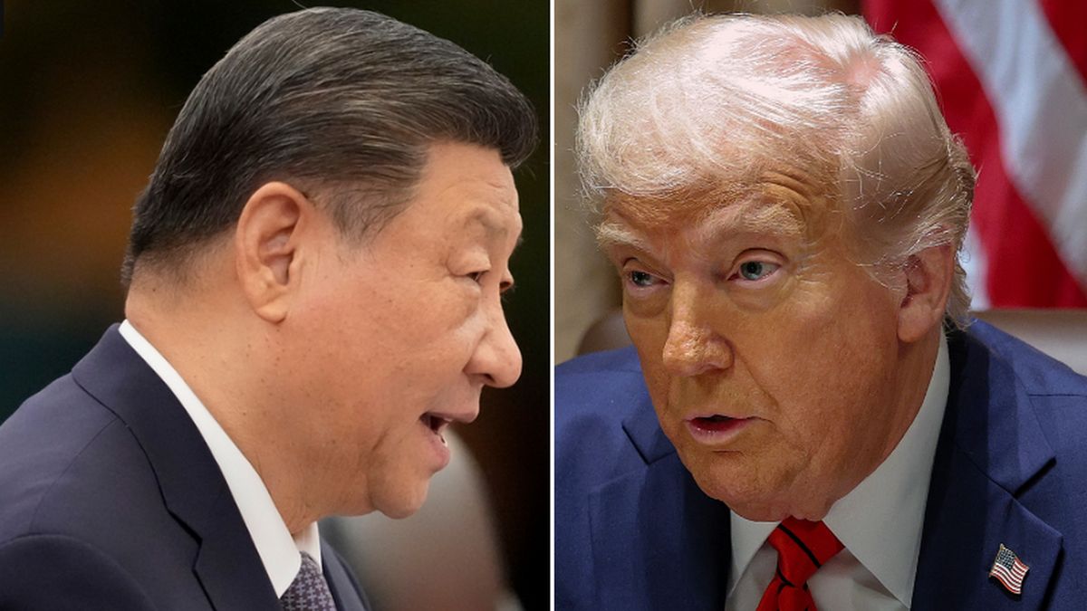 Przywódca Chin Xi Jinping i prezydent USA Donald Trump