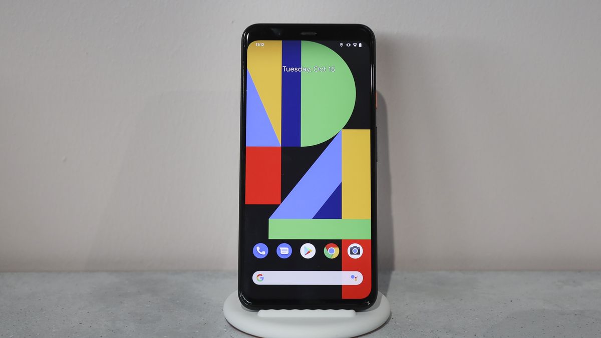 NEW YORK, NY - OCTOBER 15: The new Google Pixel 4 smartphone is displayed during a Google launch event on October 15, 2019 in New York City. The new Pixel 4 and Pixel 4 XL phone starts at $799 and will begin shipping on Oct. 24. (Photo by Drew Angerer/Getty Images)