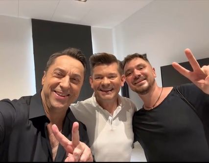 Daniel Martyniuk z ojcem i przyjacielem