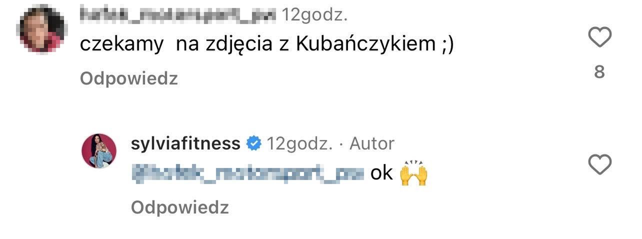 Sylwia Szostak odpowiada na komentarz dotyczący Kubańczyka