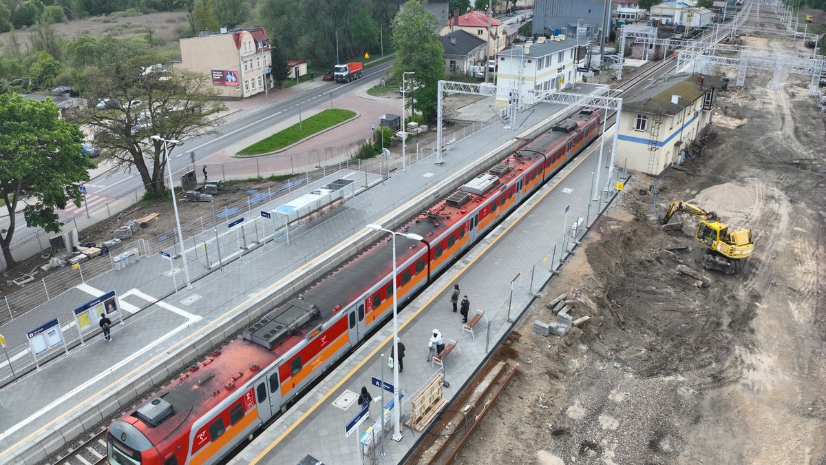 Prace na dworcu kolejowym w Ostródzie 