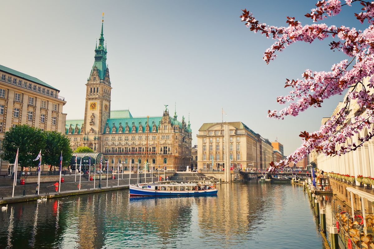 Rzeka Alster w Hamburgu