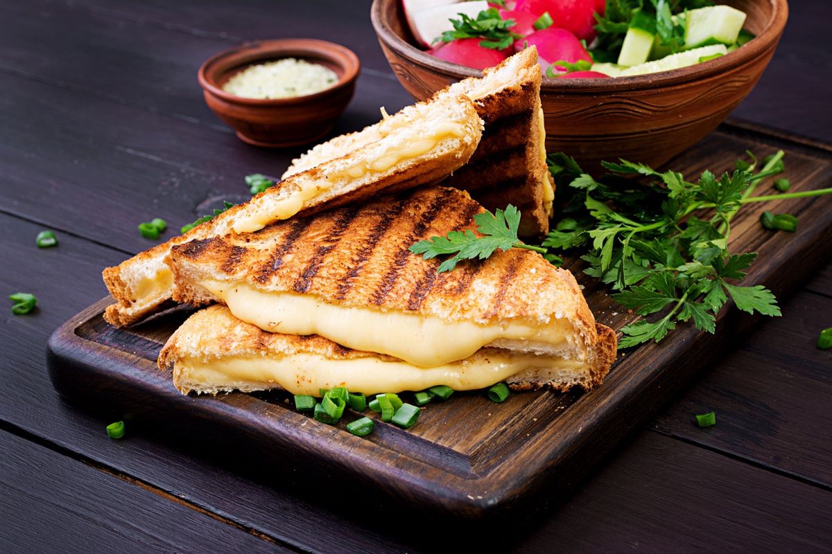 Tosty grillowany ser ser kanapki z grilla grillowane potrawy