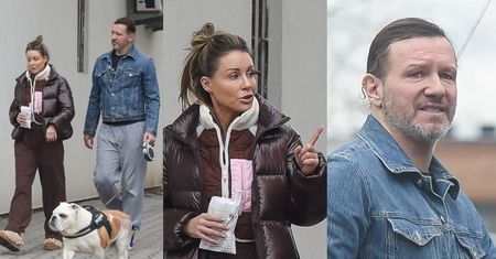 Małgorzata Rozenek w bamboszach, Radosław Majdan i George wychodzą od weterynarza z potężną strzykawką  (ZDJĘCIA)