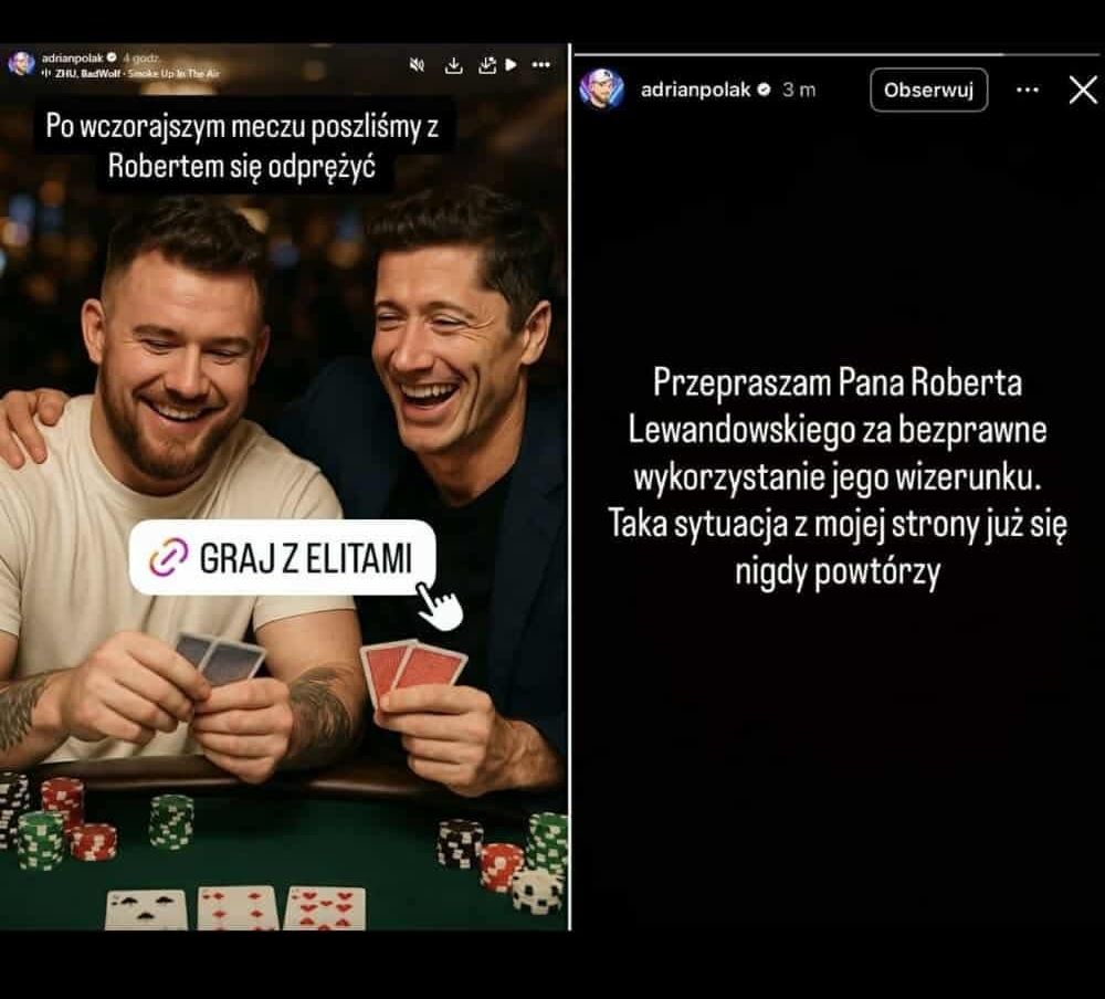 Zawodnik Fame MMA wykorzystał wizerunek Roberta Lewandowskiego. 