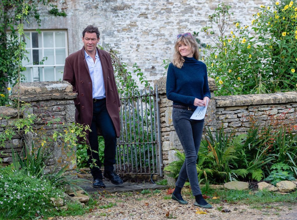 Celebrity Sightings In Cotswolds - October 13, 2020COTSWOLDS, ENGLAND - OCTOBER 13: Dominic West and wife Catherine FitzGerald make a statement to press outside their Cotswolds home after Dominic was seen kissing actress Lily James whilst in Rome on October 13, 2020 in Cotswolds, England. (Photo by GlosPics/MEGA/GC Images)MEGAtopics