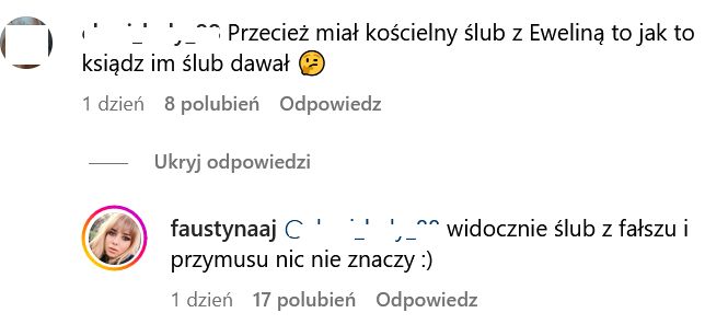Faustyna o pierwszym ślubie Daniela Martyniuka