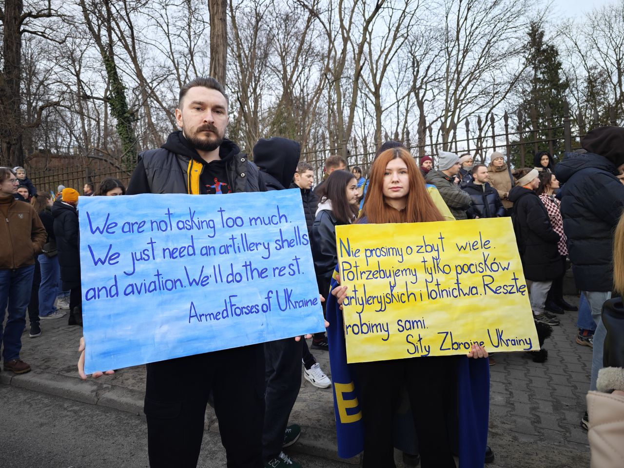 Protest przed rosyjską ambasadą 