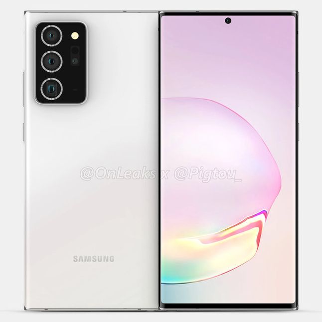 Samsung Galaxy Note 20 Ultra - wizualizacja bazująca na przeciekach