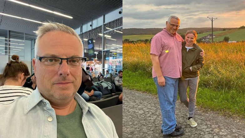 Marcin Wrona z partnerką