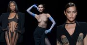 Pokaz Mugler 2021: teatralna Bella Hadid, uwodzicielska Irina Shayk i ostra jak brzytwa Dominique Jackson z serialu "Pose" (ZDJĘCIA)