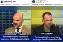 SKriny z fałszywej reklamy z R. Brzoską i M. Kunicą