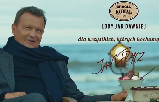 Jan Frycz reklamuje lody Bracia Koral