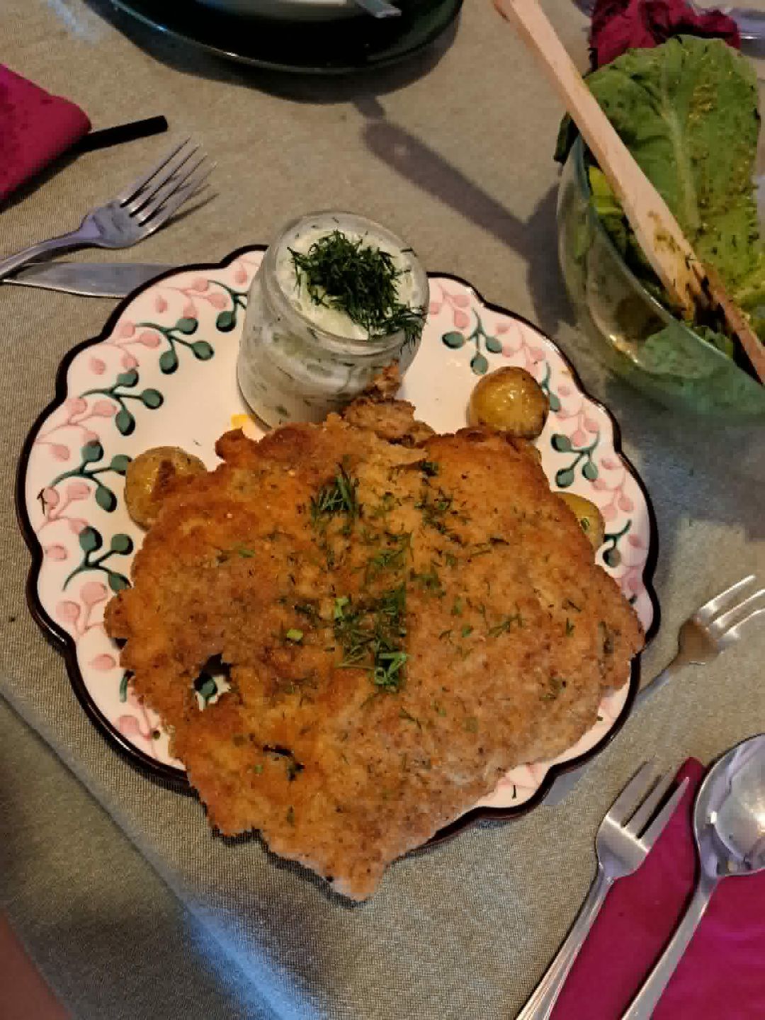 Kotlet dobijany w bistro pod Toruniem